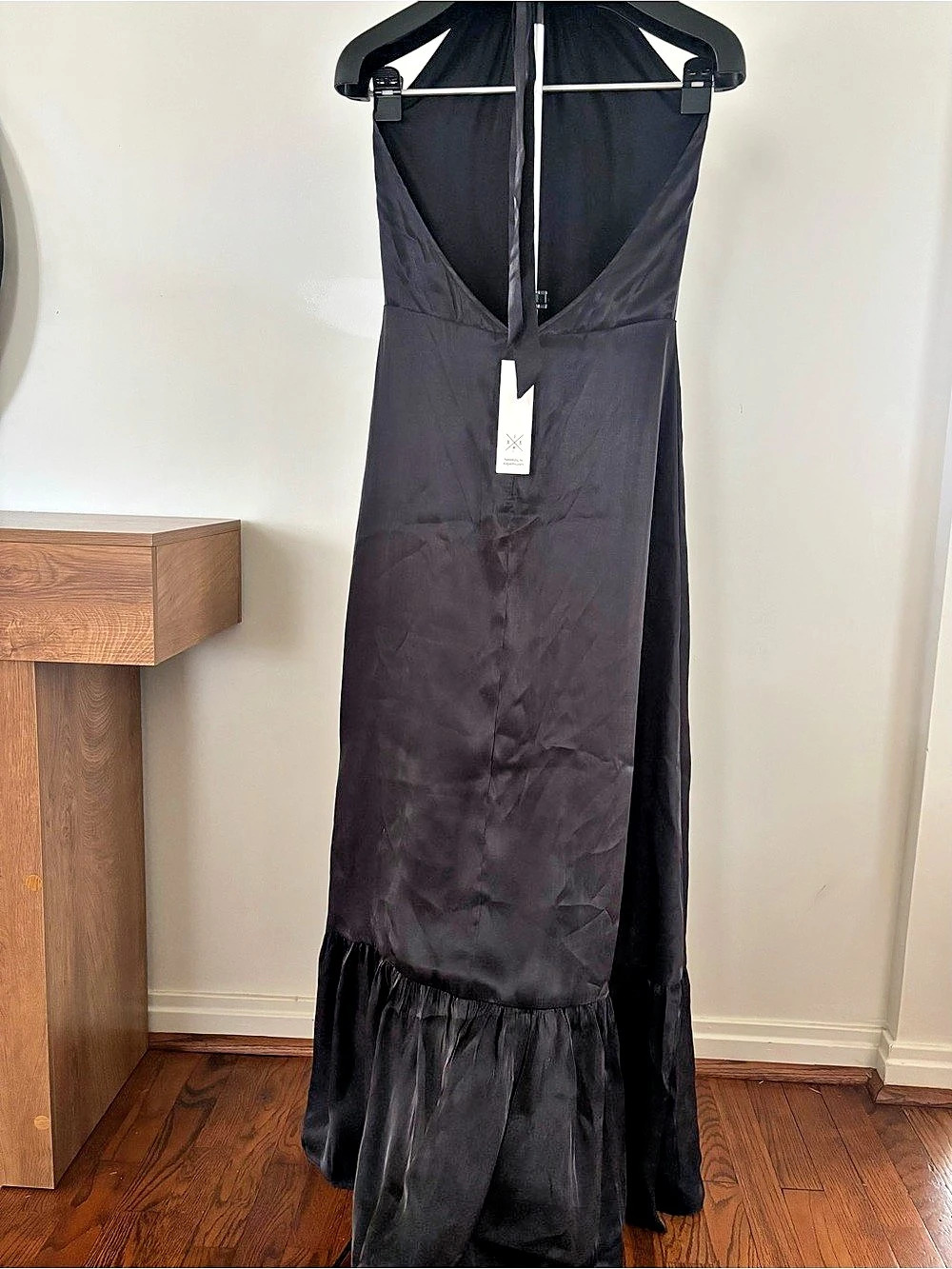 XIX Palms Ruffled Maxi Dress in Black Size 3 NWT